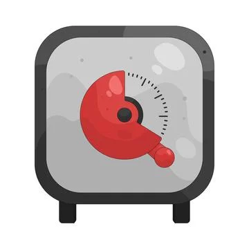 Illustration of digital kitchen timer Illustrazione stock