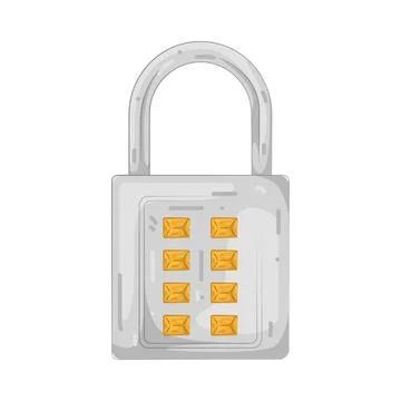Illustration of Digital number lock Illustrazione stock