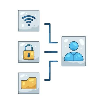 Illustration of Digital security concept 스톡 일러스트
