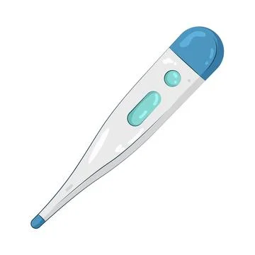 Illustration of digital thermometer Illustrazione stock