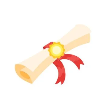 Illustration of diploma. Stock Illustration