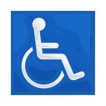 Illustration of disability accessibility sign Stock Illustration