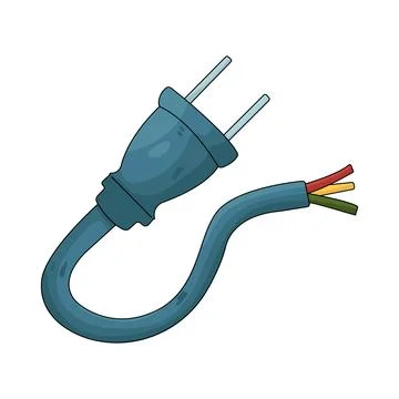 Illustration of disconnected plug 스톡 일러스트