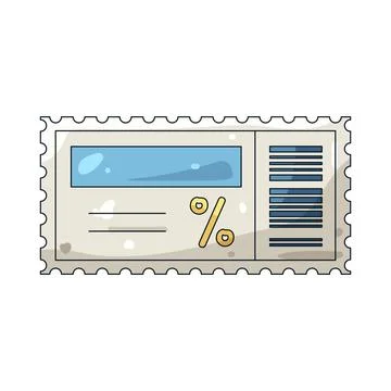 Illustration of Discount coupon Illustrazione stock