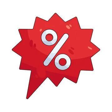 Illustration of discount notification Stock Illustration