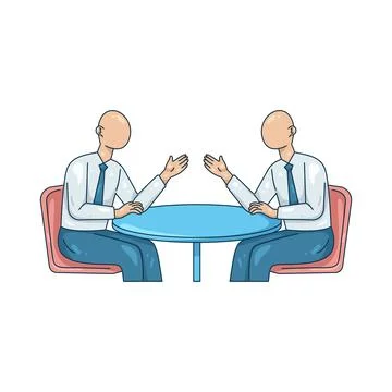 Illustration of discussion Illustrazione stock