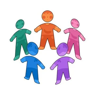Illustration of Diverse Group Stock Illustration