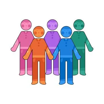 Illustration of Diverse Group Stock Illustration