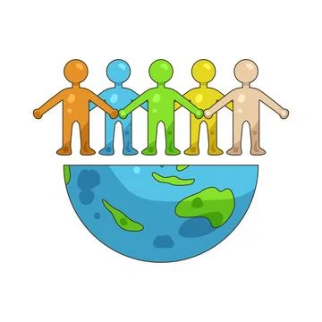 Illustration of diverse team Stock Illustration