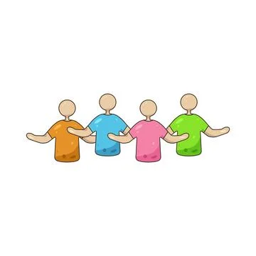 Illustration of diverse team Stock Illustration