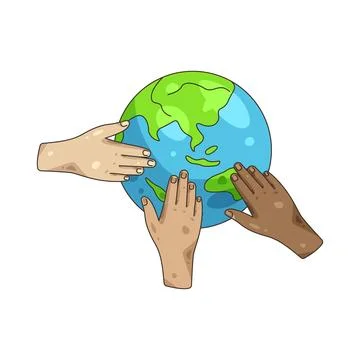 Illustration of Diversity hand Stock Illustration