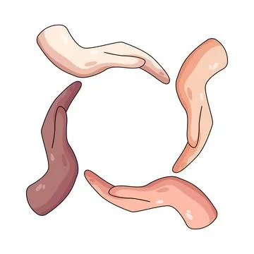 Illustration of Diversity Hand Stock Illustration