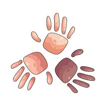 Illustration of Diversity Hand Stock Illustration