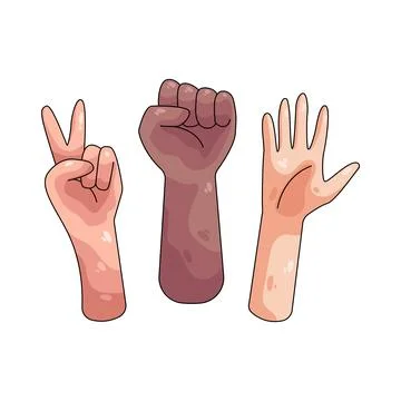 Illustration of Diversity Hand Stock Illustration