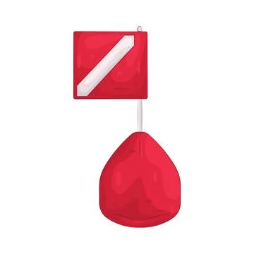 Illustration of diving flag Stock Illustration