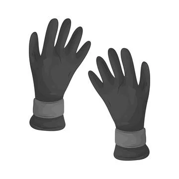 Illustration of Diving gloves Stock Illustration