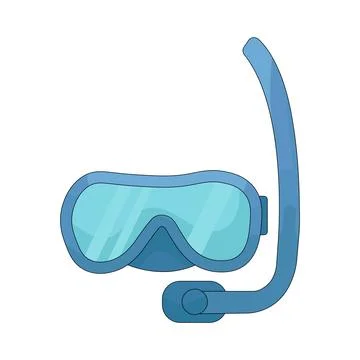 Illustration of diving mask 스톡 일러스트