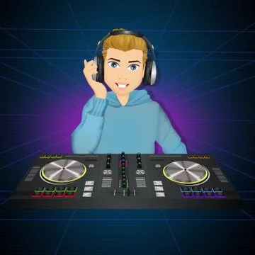 Illustration of DJ Stock Illustration