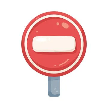 Illustration of  do not enter traffic sign Stock Illustration