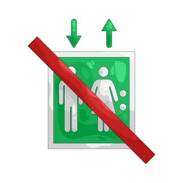 Illustration of Do Not Use Elevator Sign Stock Illustration
