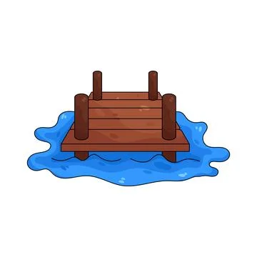 Illustration of dock Ilustración de archivo