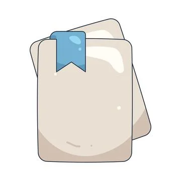 Illustration of document with a bookmark Stock Illustration