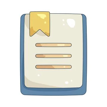 Illustration of document bookmark Stock Illustration