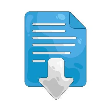 Illustration of document download Stock Illustration