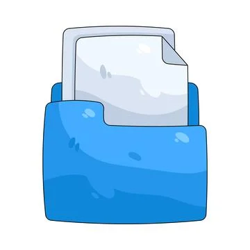 Illustration of document with a folder Stock Illustration