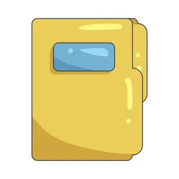 Illustration of document in a folder Stock Illustration