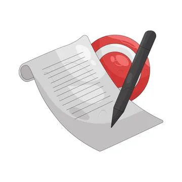 Illustration of Document Stock-Illustration