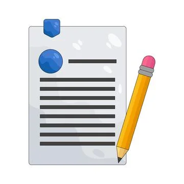 Illustration of document 스톡 일러스트