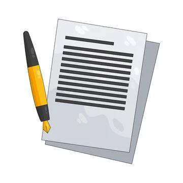 Illustration of document 스톡 일러스트
