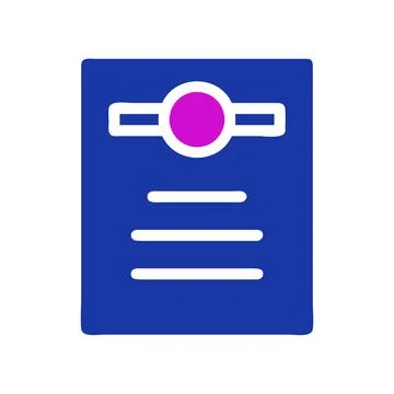 Illustration of a Document with Lines and Circle Illustrazione stock