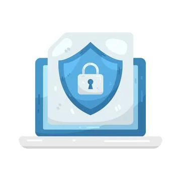 Illustration of Document lock Stock Illustration