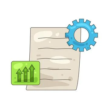 Illustration of Document optimization Stock Illustration