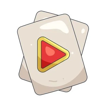 Illustration of document with a play button Stock Illustration
