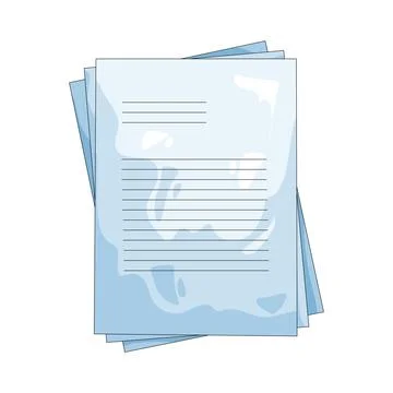 Illustration of document stack Illustrazione stock