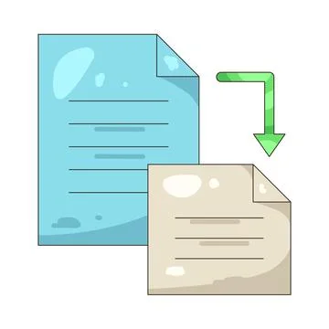 Illustration of Document translation Stock Illustration