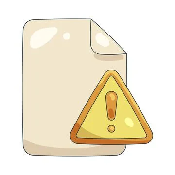 Illustration of document warning イラスト素材