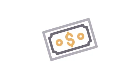 An illustration of a dollar bill with a visible dollar sign, symbolizing cu.. Stock Footage 334992130