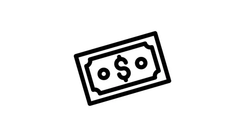 An illustration of a dollar bill with a visible dollar sign, symbolizing cu.. Stock Footage 334992314