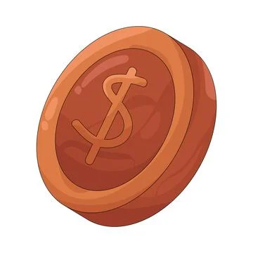 Illustration of Dollar coin Stock Illustration