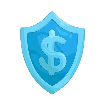 Illustration of Dollar shield Stock Illustration