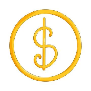 Illustration of Dollar sign Stock Illustration