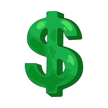 Illustration of dollar sign Ilustración de archivo