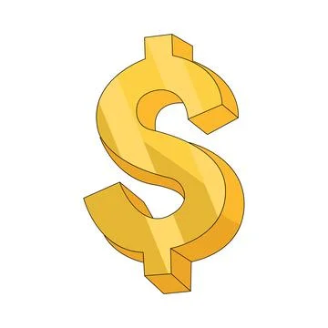 Illustration of dollar symbol Stock Illustration