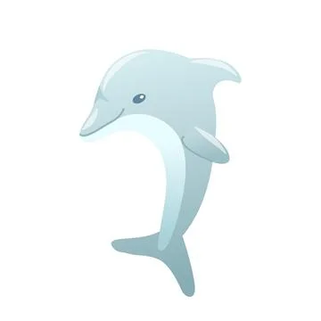 Illustration of a dolphin on a white background Stock Illustration