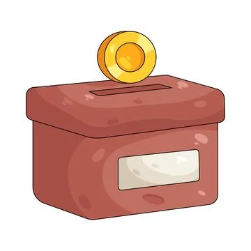 Illustration of donation box Stock Illustration