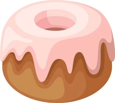 Illustration of donut, with white background vector-eps Stock Illustration